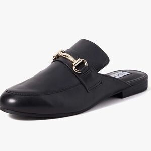 Steve Madden Black Leather Kandi Slip on Loafer | Size 6